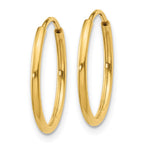 14k 1.2x16mm Polished Endless Tube Hoop Earrings