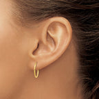 14k 1.2x16mm Polished Endless Tube Hoop Earrings
