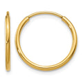 14k 1.2x16mm Polished Endless Tube Hoop Earrings