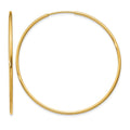 14k 1.2x40mm Polished Endless Tube Hoop Earrings