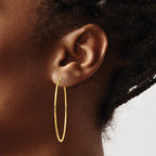 14k 1.2x46mm Polished Endless Tube Hoop Earrings