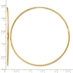 14k 1.2x60mm Polished Endless Tube Hoop Earrings