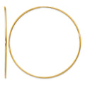 14k 1.2x60mm Polished Endless Tube Hoop Earrings