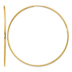 14k 1.2x60mm Polished Endless Tube Hoop Earrings
