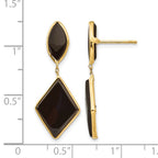 14k Black Onyx Dangle Post Earrings