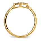 14k 1/15 carat Diamond Open Circle Ring