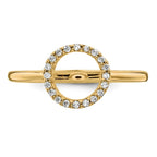 14k 1/15 carat Diamond Open Circle Ring