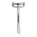 14k White Gold 1/15 carat Diamond Open Circle Ring