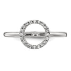 14k White Gold 1/15 carat Diamond Open Circle Ring
