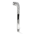 14k White Gold 1.5mm 1/6 carat Diamond V-Shape Band