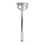 14k White Gold Diamond Cluster Oval Ring