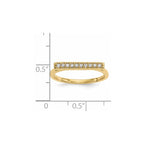 14k 1/10 carat Diamond Bar Ring