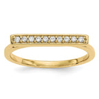 14k 1/10 carat Diamond Bar Ring