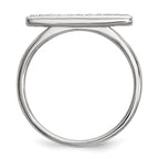14k White Gold 1/10 carat Diamond Bar Ring