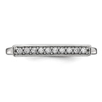 14k White Gold 1/10 carat Diamond Bar Ring