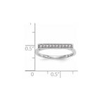 14k White Gold 1/10 carat Diamond Bar Ring
