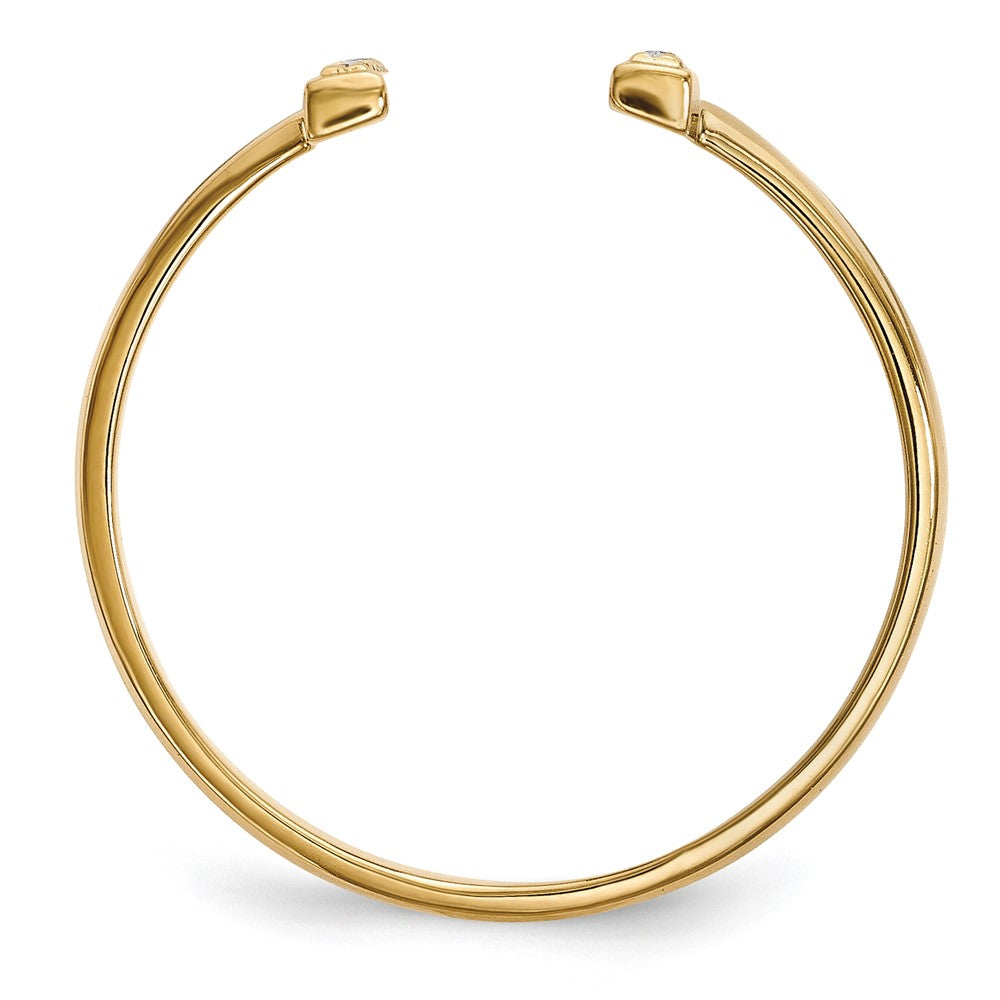 14k 1/10 carat Diamond Double Bar Ring
