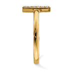 14ky Diamond Double Bar Ring