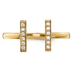 14ky Diamond Double Bar Ring