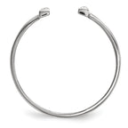 14k White Gold 1/10 carat Diamond Double Bar Ring