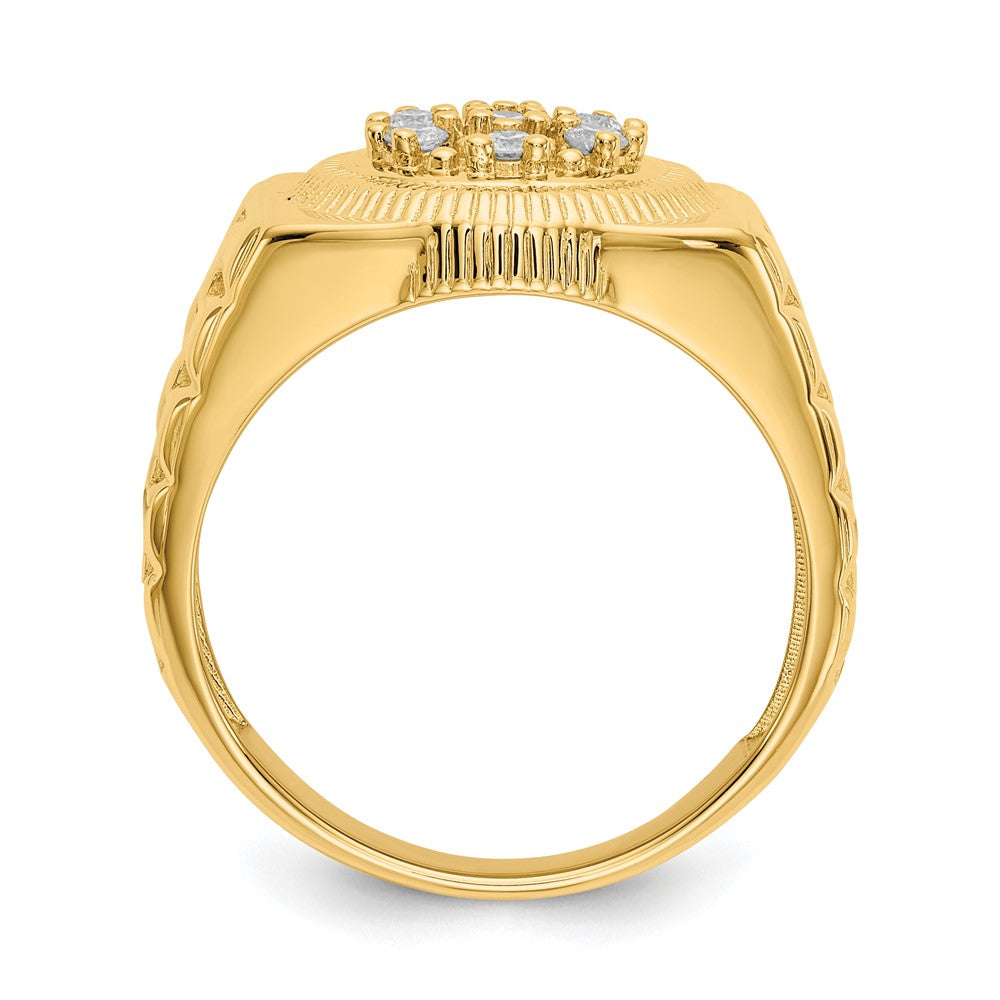IB Goodman 14k 1/4 carat VS Diamond Circular Top Mens Ring