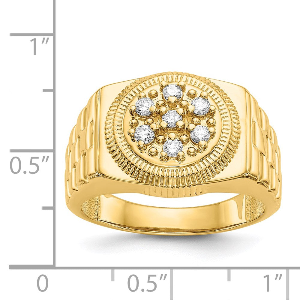IB Goodman 14k 1/4 carat VS Diamond Circular Top Mens Ring