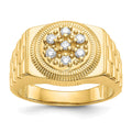 IB Goodman 14k 1/4 carat AAA Diamond Circular Top Mens Ring