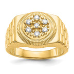 IB Goodman 14k 1/4 carat AAA Diamond Circular Top Mens Ring