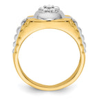 IB Goodman 14k Two-tone 1/5 carat AA Diamond Mens Cluster Ring
