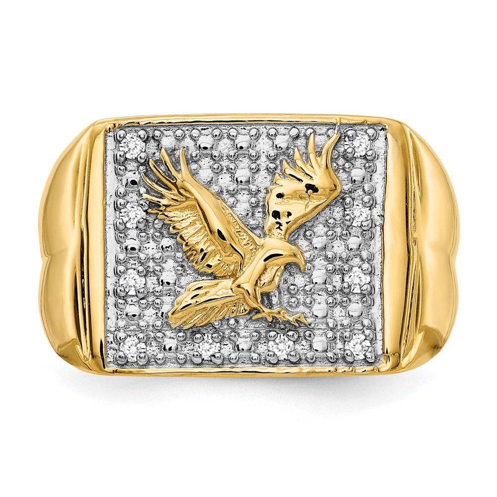 IB Goodman 14k 1/10 carat A Diamond Mens Eagle Ring