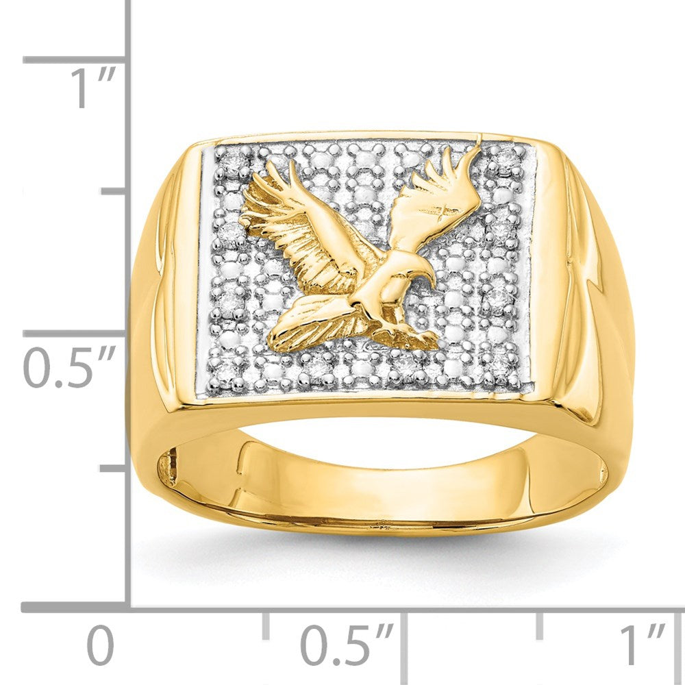IB Goodman 14k 1/10 carat VS Diamond Mens Eagle Ring