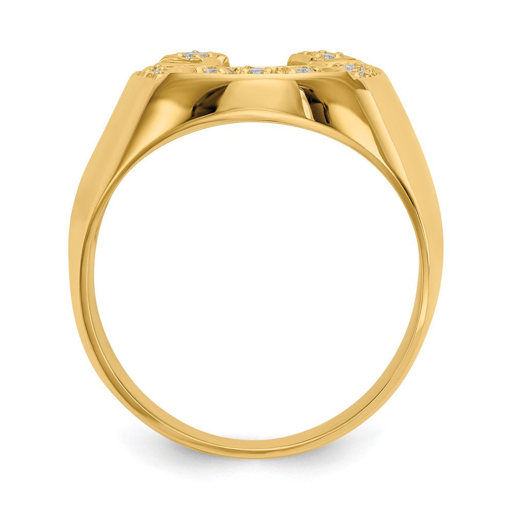 IB Goodman 14k 1/5 carat VS Diamond Mens Horseshoe Ring