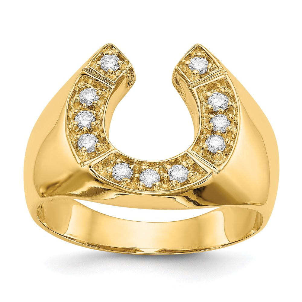 IB Goodman 14k 1/5 carat AA Diamond Mens Horseshoe Ring