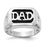 IB Goodman 14k White Gold Rectangle Onyx and AA Diamond Mens DAD Ring
