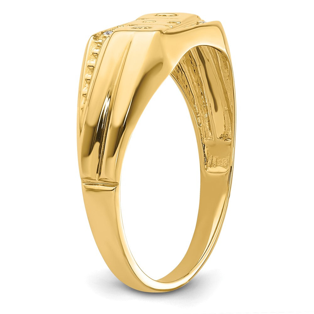 IB Goodman 14k AAA Diamond Mens DAD Ring