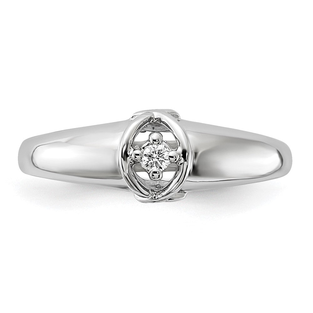14k White Gold Polished VS Diamond Ring
