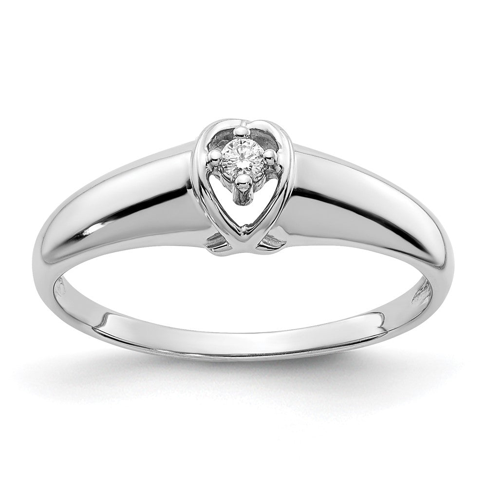 14k White Gold Polished VS Diamond Ring
