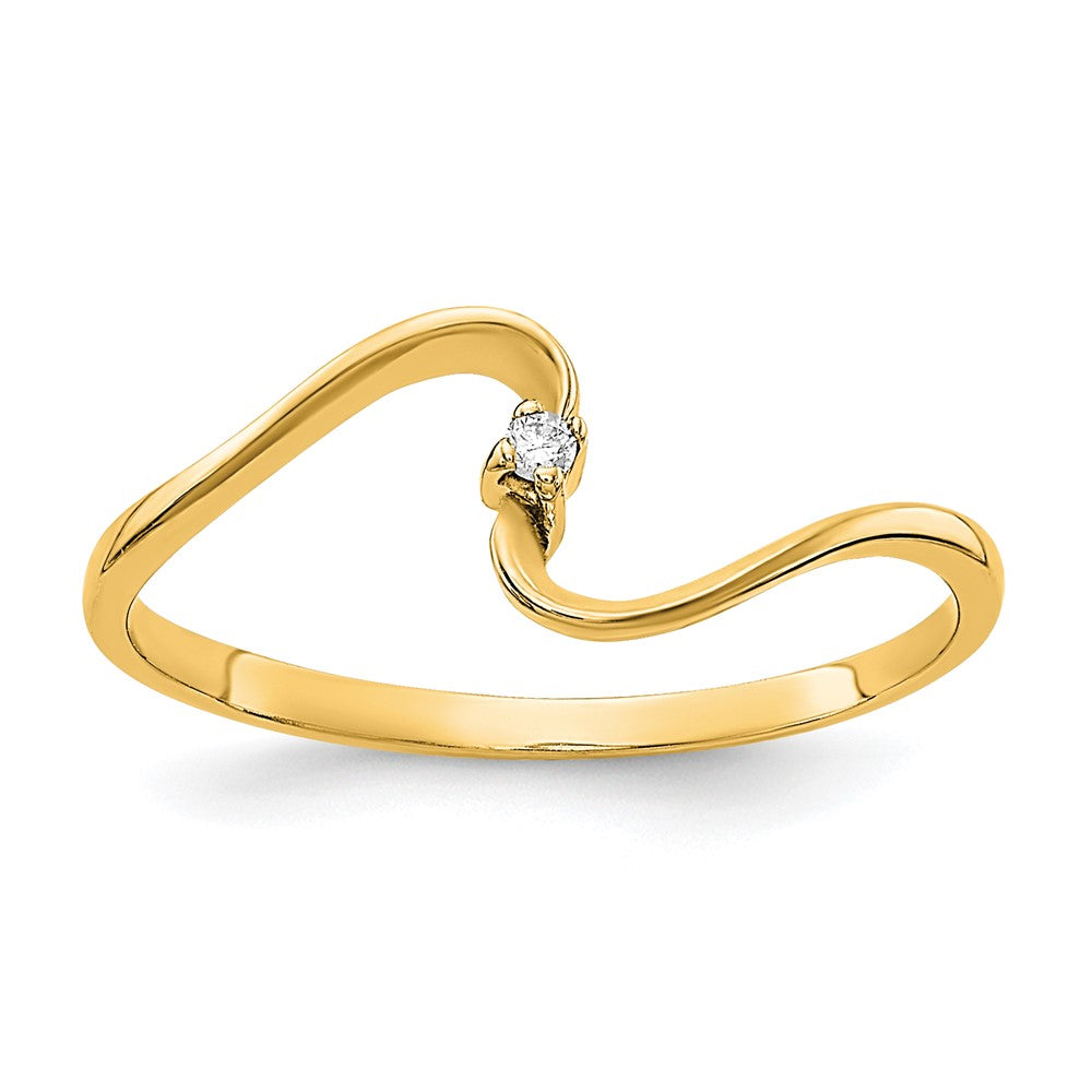 14k VS Diamond Curved Ring