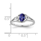 14k White Gold 7x5mm Oval Tanzanite Ring