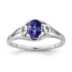 14k White Gold 7x5mm Oval Tanzanite Ring