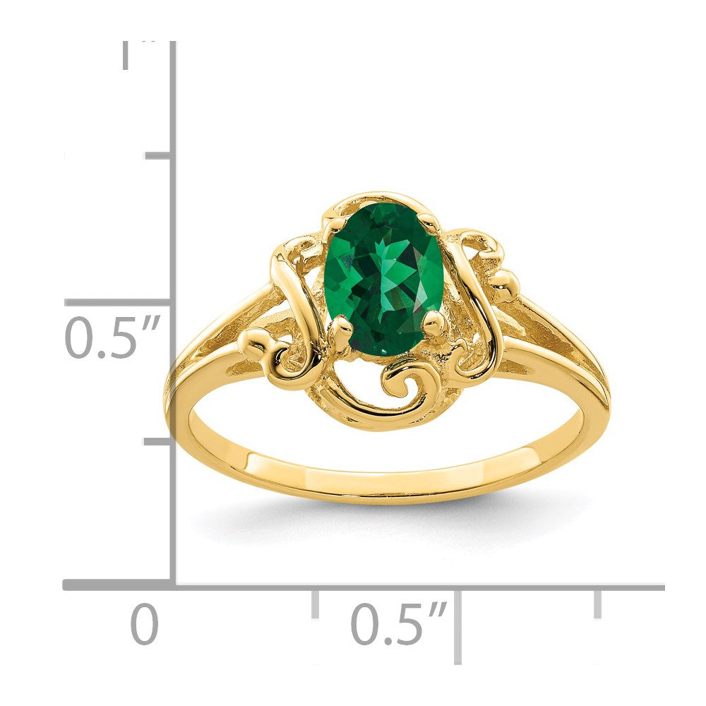 14k 7x5mm Oval Mount St. Helens Ring