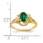 14k 7x5mm Oval Mount St. Helens Ring