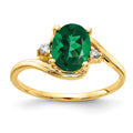 14k 8x6mm Oval Mount St. Helens and A Diamond Ring