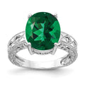 14k White Gold 12x10mm Oval Mount St. Helens and 1/20 carat AA Diamond Ring