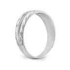 14k White Gold AA Quality .03 carat Diamond Trio Mens Complete Wedding Band