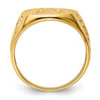 IB Goodman 14k Mens Polished and Grooved (No Enamel) Masonic Ring