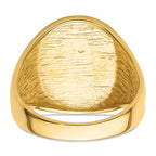 IB Goodman 14k Mens Polished and Grooved (No Enamel) Masonic Ring