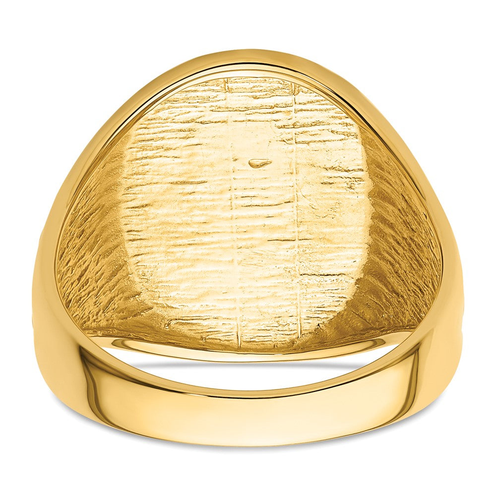 IB Goodman 14k Mens Polished and Grooved (No Enamel) Masonic Ring