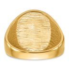 IB Goodman 14k Mens Polished and Grooved with Black Enamel Masonic Ring