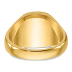 IB Goodman 14k Mens Polished and Grooved with Black Enamel Masonic Ring